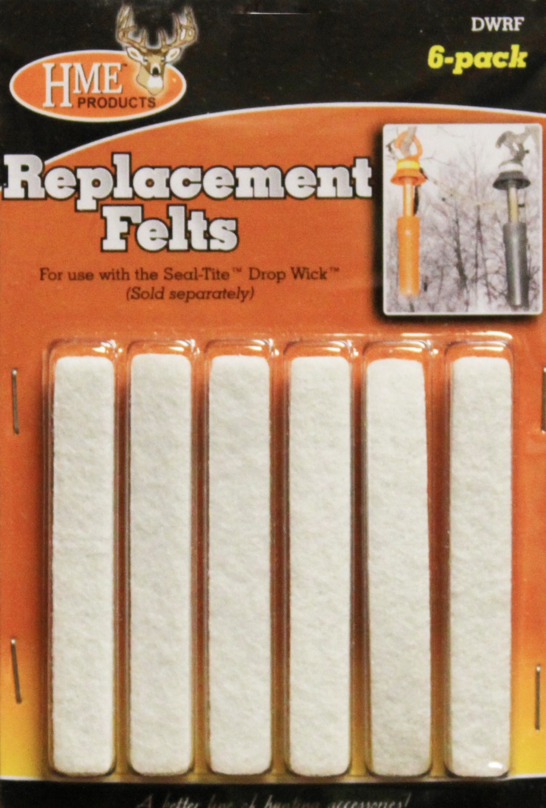 HME Products Replacement Felts 6 pack for Seal-Tite Drop Wick DWRF #00800