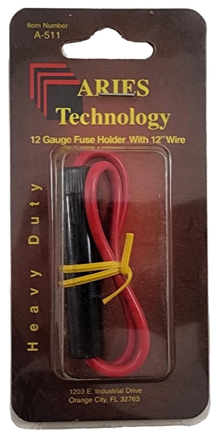 Aries A-511 Heavy Duty 12 Gauge AGC In-Line Fuse Holder w/ Fuse