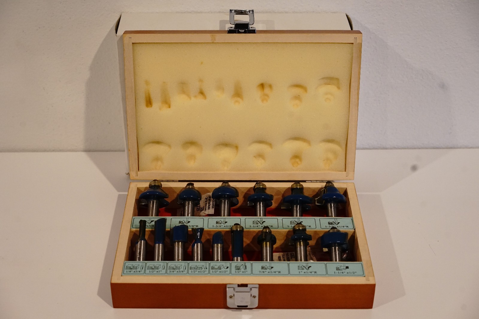 Woodline USA 15 Piece 1/2" Shank carbide router bit set WL-2022