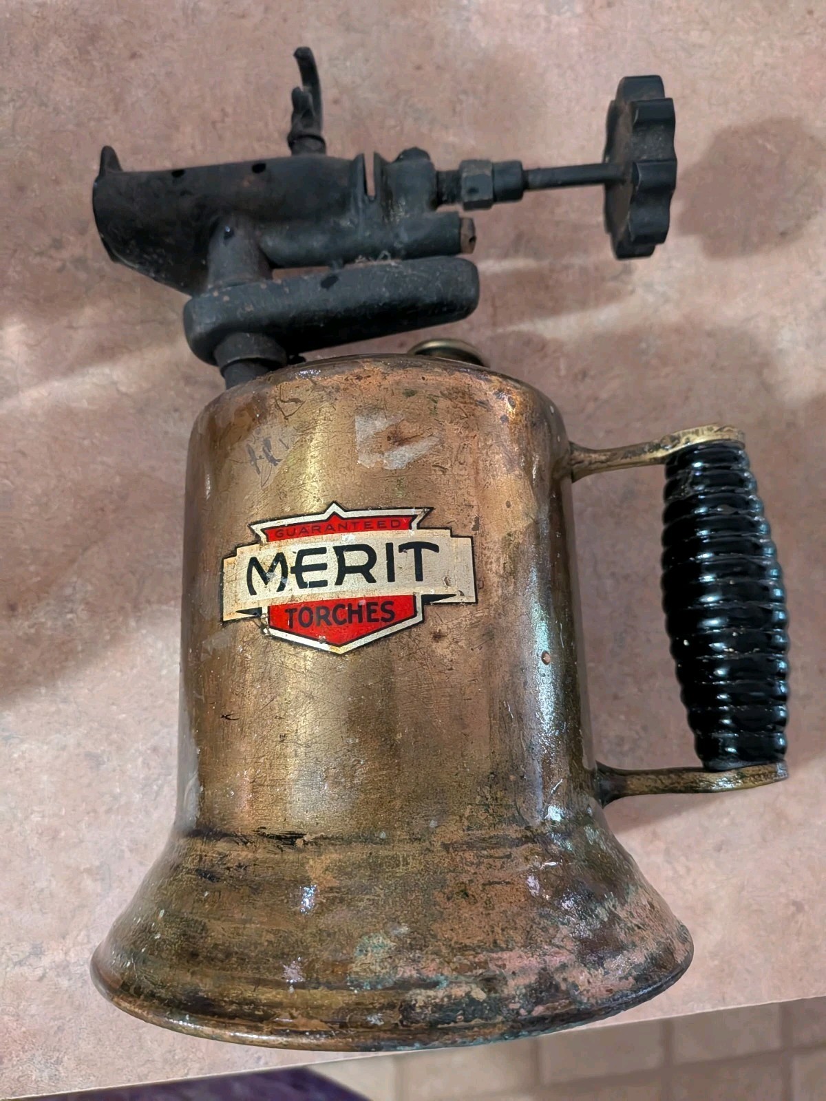 VINTAGE MERIT HAND BLOW TORCH