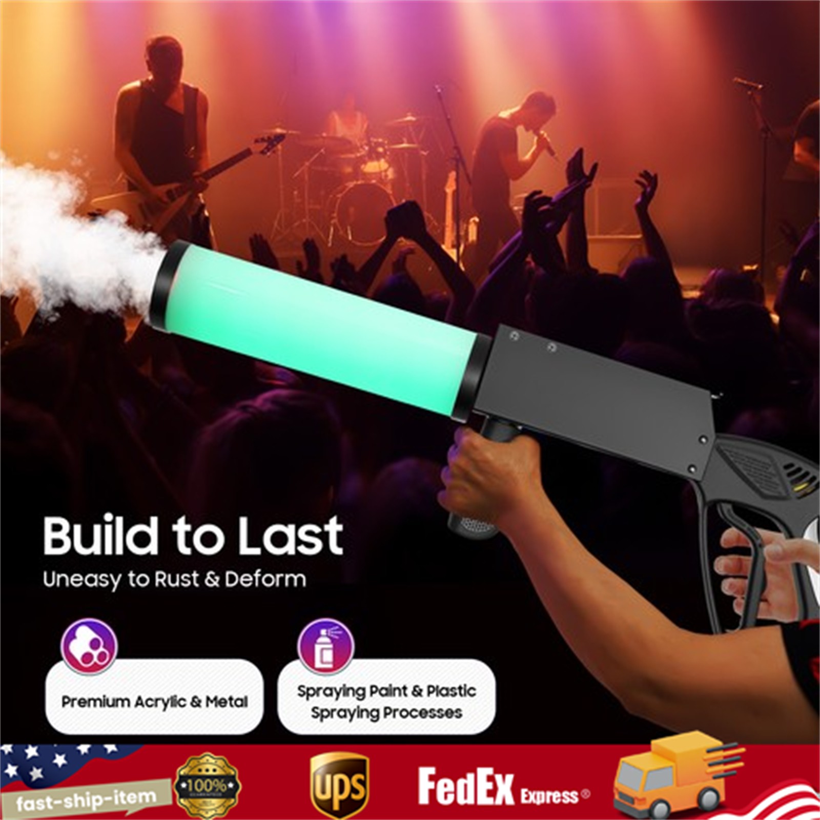 CO2 Gun Night Club Bar Party LED Cannon , DJ Jet Effect Fogger Smoke Gun