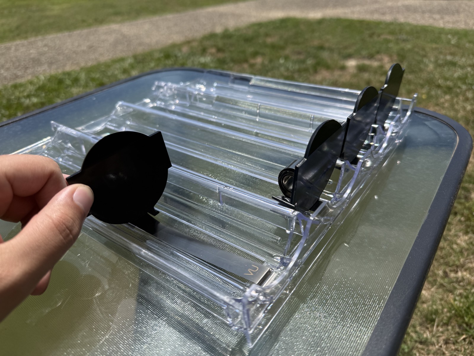 4 wide, clear, spring loaded, pusher tray, cigarette
