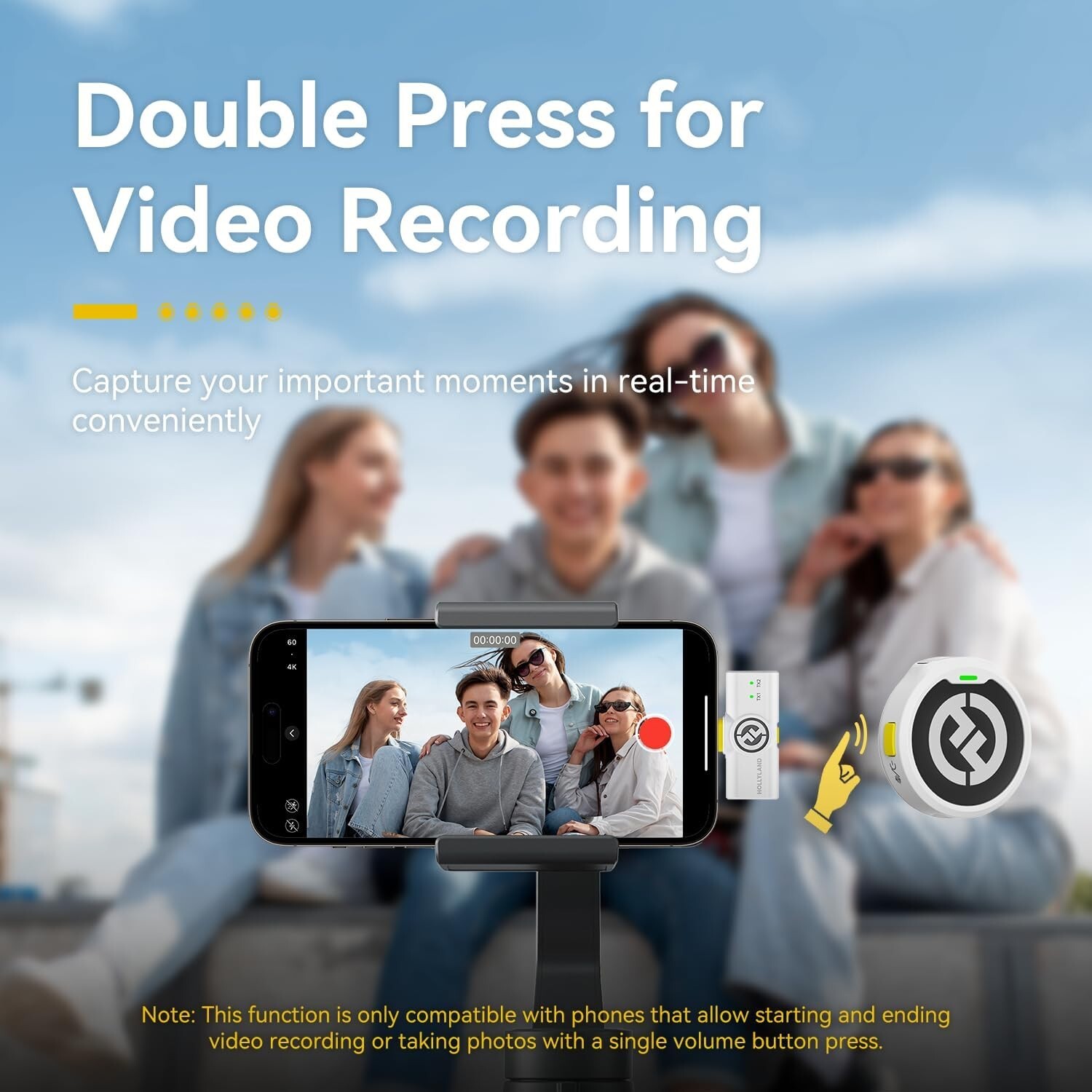 Hollyland Lark M2 Wireless Lavalier Microphone for iPhone/Android/Camera/PC/Lapt