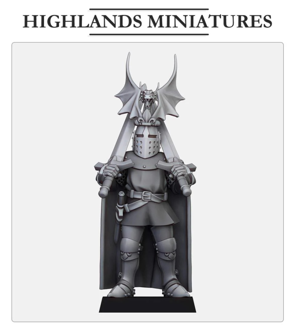 Dismounted Sir Jaume - 28-32mm Gallia - Resin Tabletop Miniature