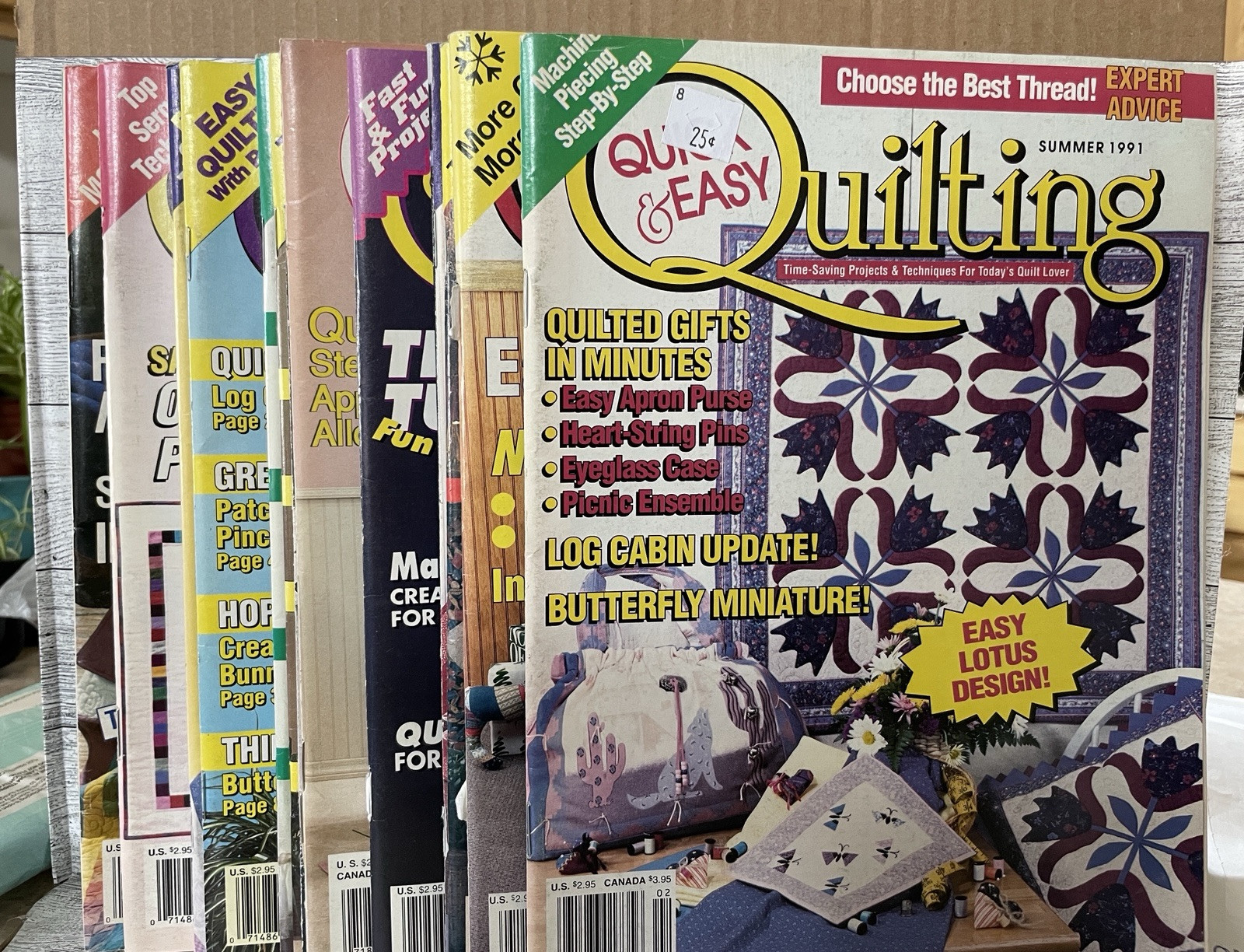 VINTAGE Lot of 15 Quick & Easy Quilting Magazines 1990-94 DIY Sewing self-2077