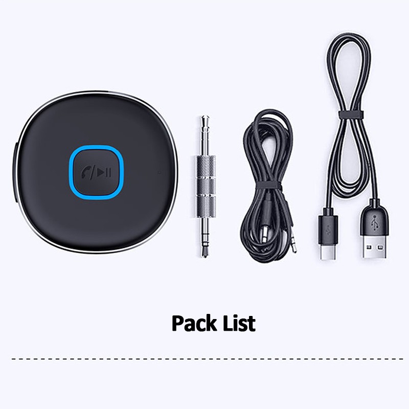 Bluetooth Audio Receiver Wireless Adapter AUX/Rechargeable for Speaker Headsets