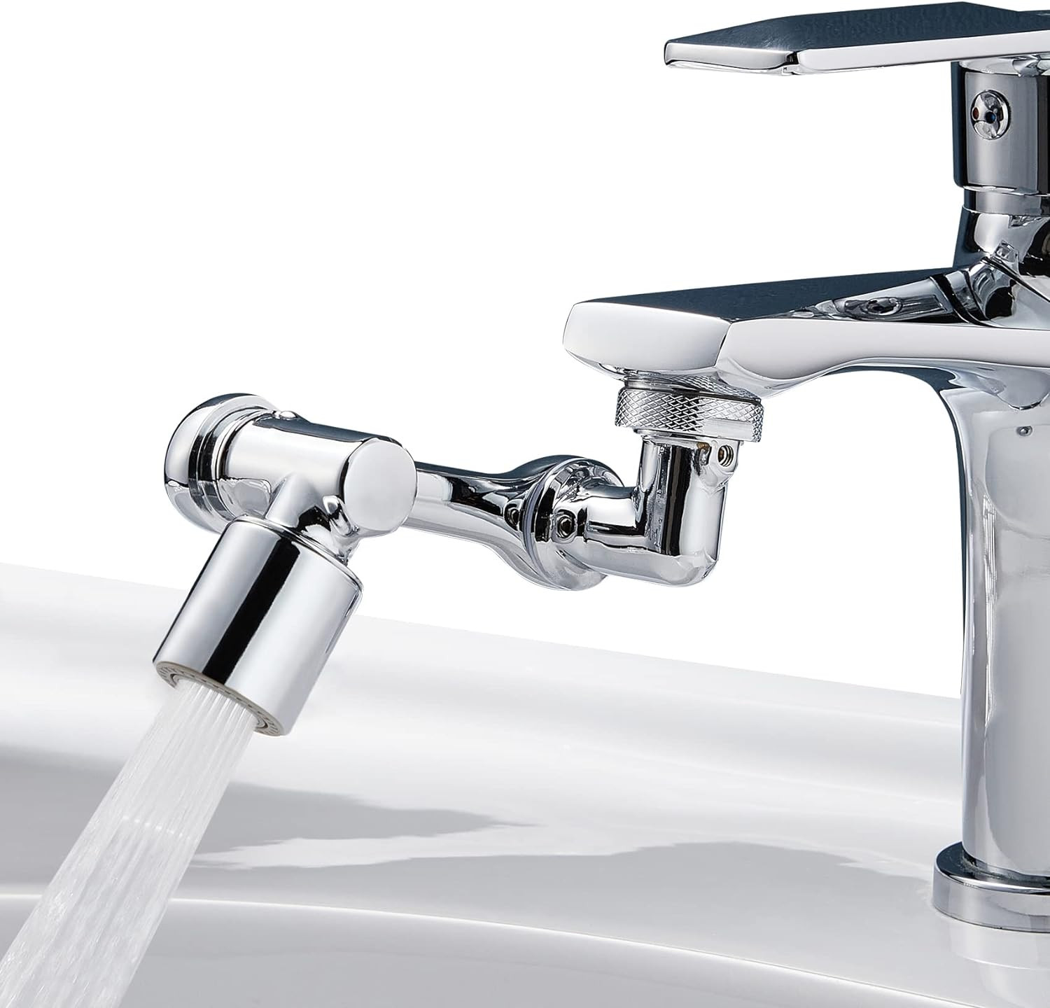1080°Swivel Faucet Extender, Sink Water Faucet Aerator Extension in Brass, Swive