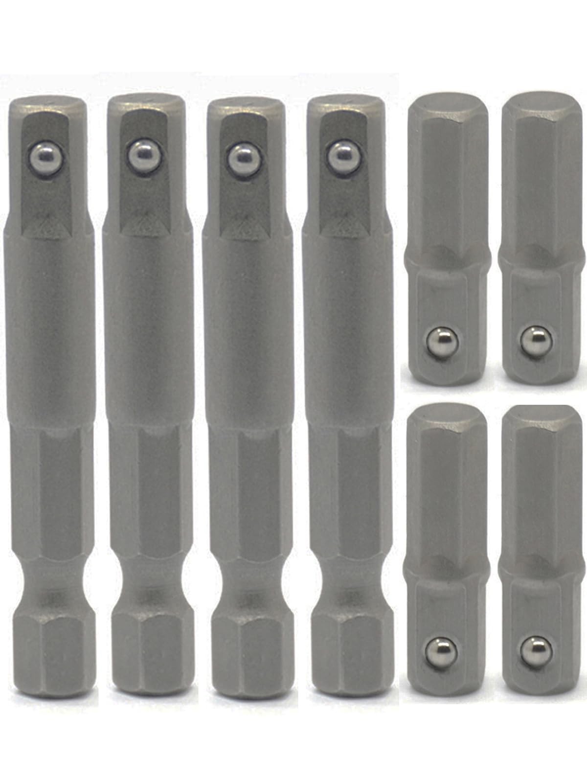 8 Pieces 1/4 Hex to Socket Adapter, 1/4" Square Bit