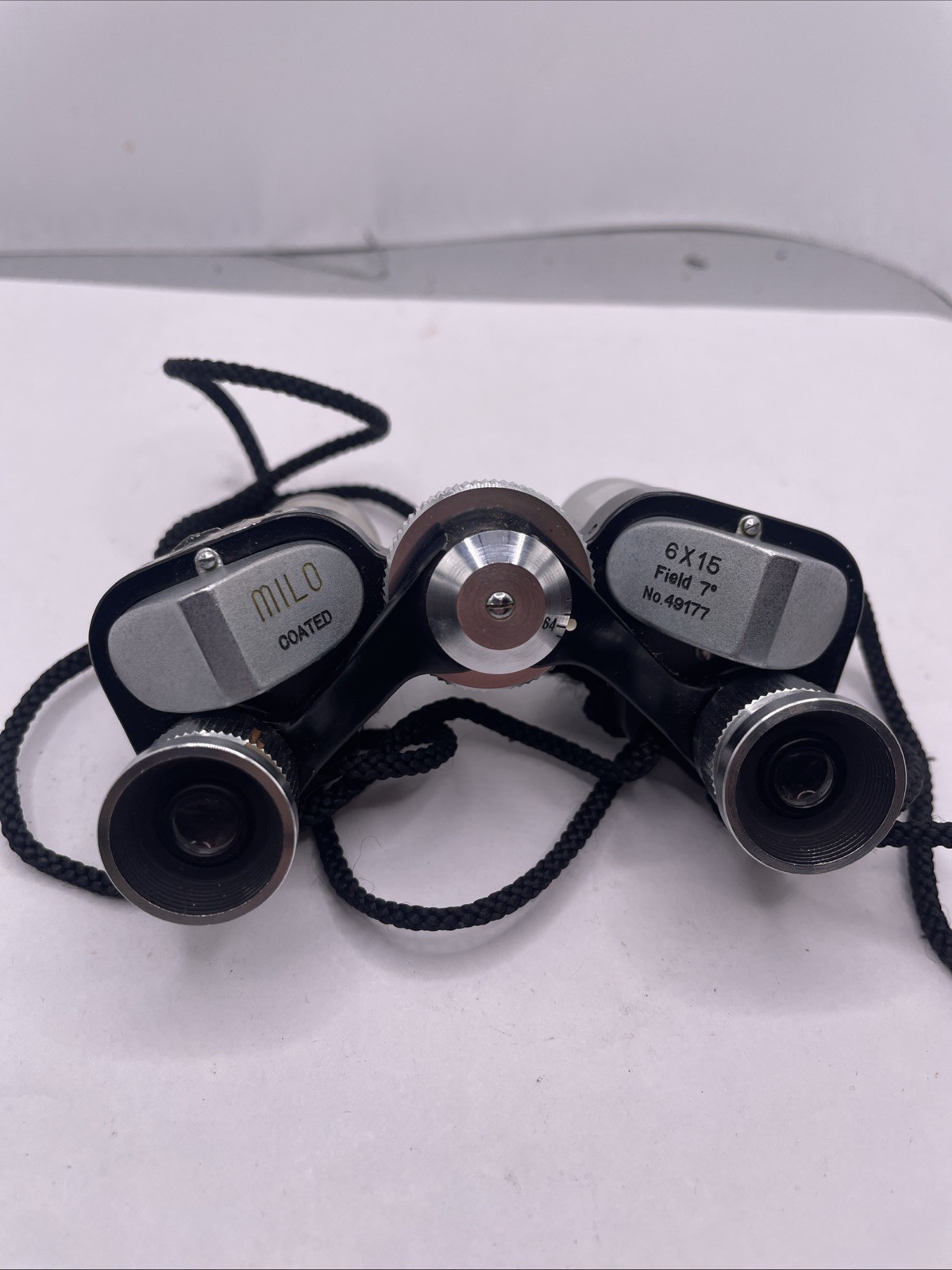 Vintage Milo  Coated Binoculars Optics 6x15 Field 7° No 49177