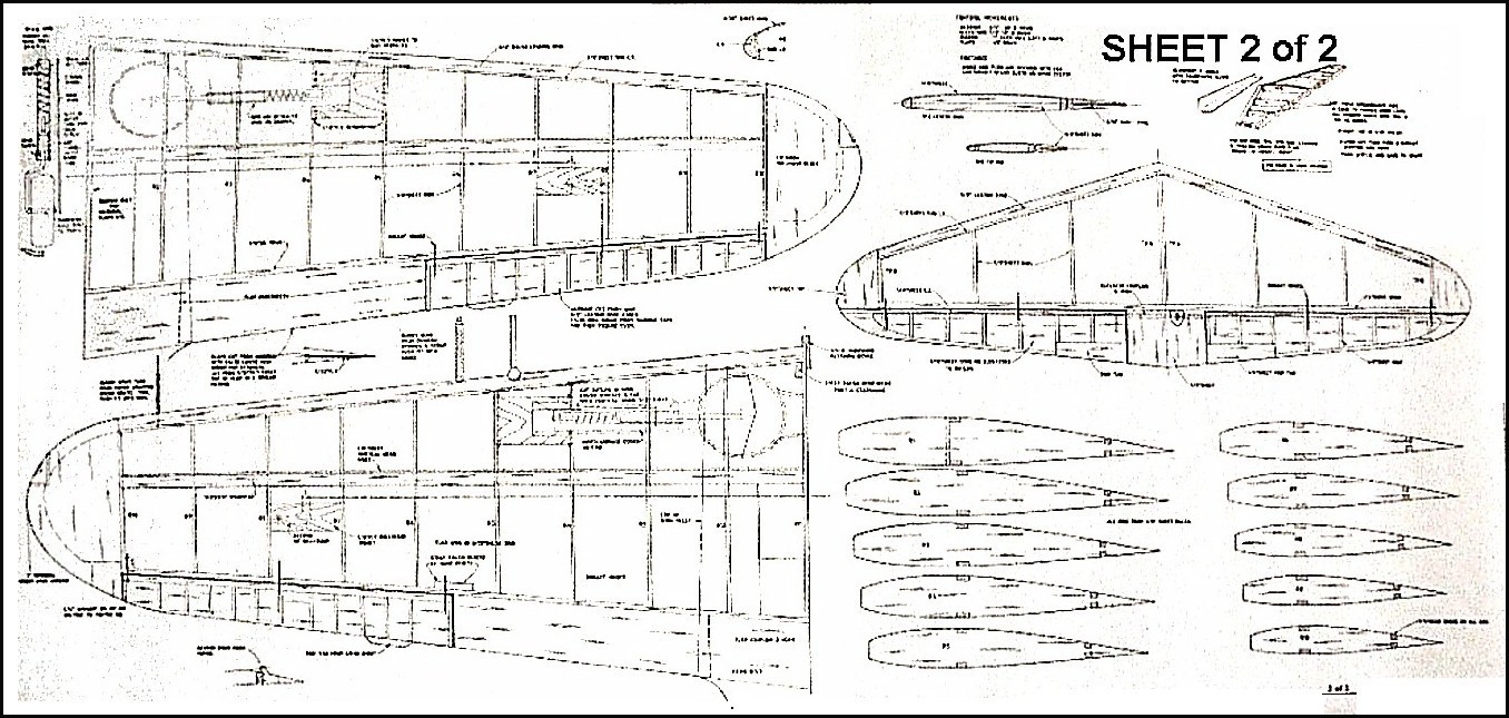 RC Printed plans and patterns MITSUBISHI A6M5 ZERO Wingspan 64"