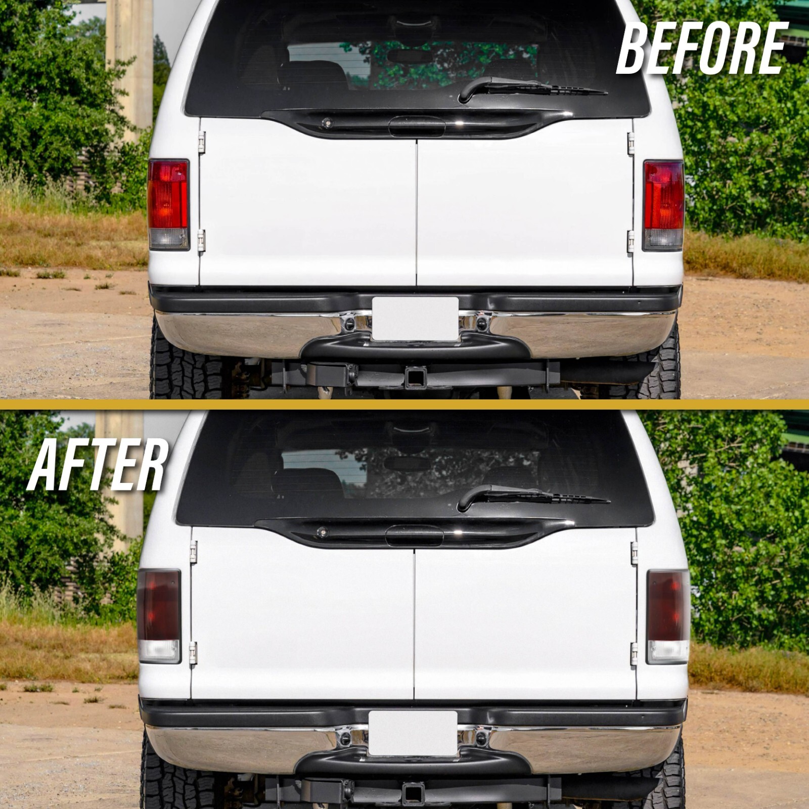 Dark RED/SMOKE Tail Light For 00-06 Ford Excursion / 95-14 E-150 E-250 E-350 Van