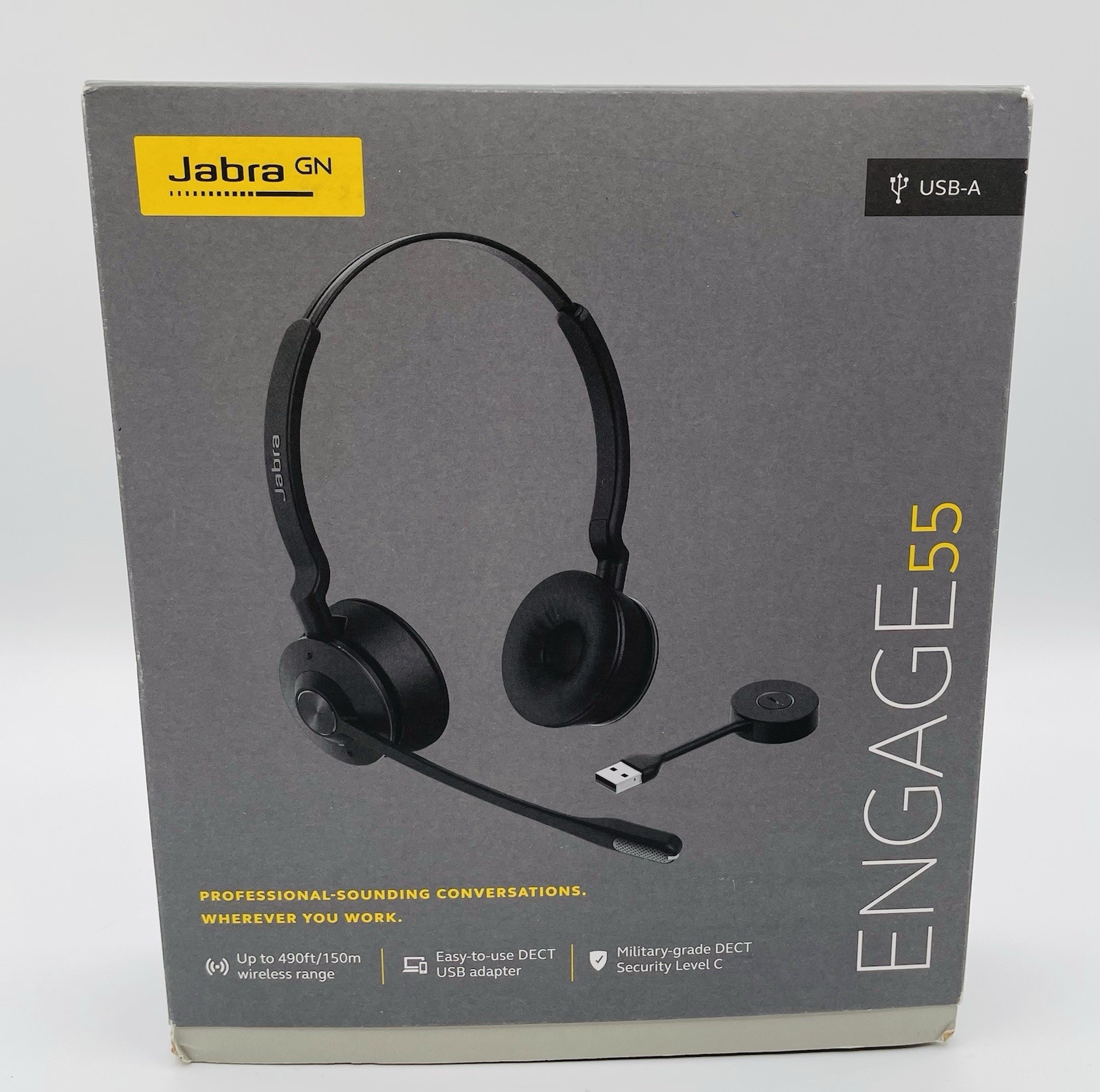 Jabra Engage 55 USB-A MS Teams Mono Wireless Headset- Open Box