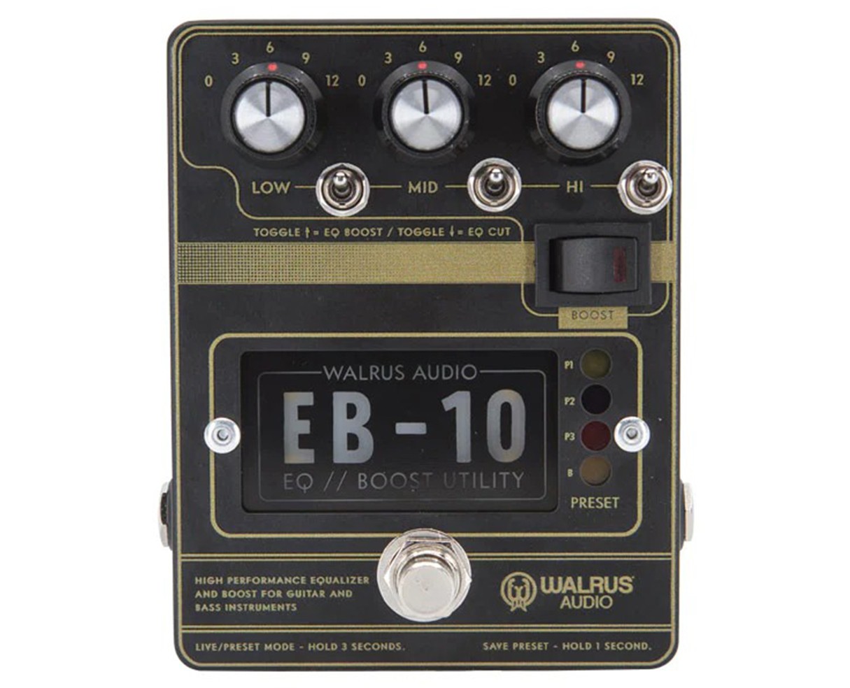 Walrus Audio EB-10 Preamp/EQ/Boost Pedal (Black)