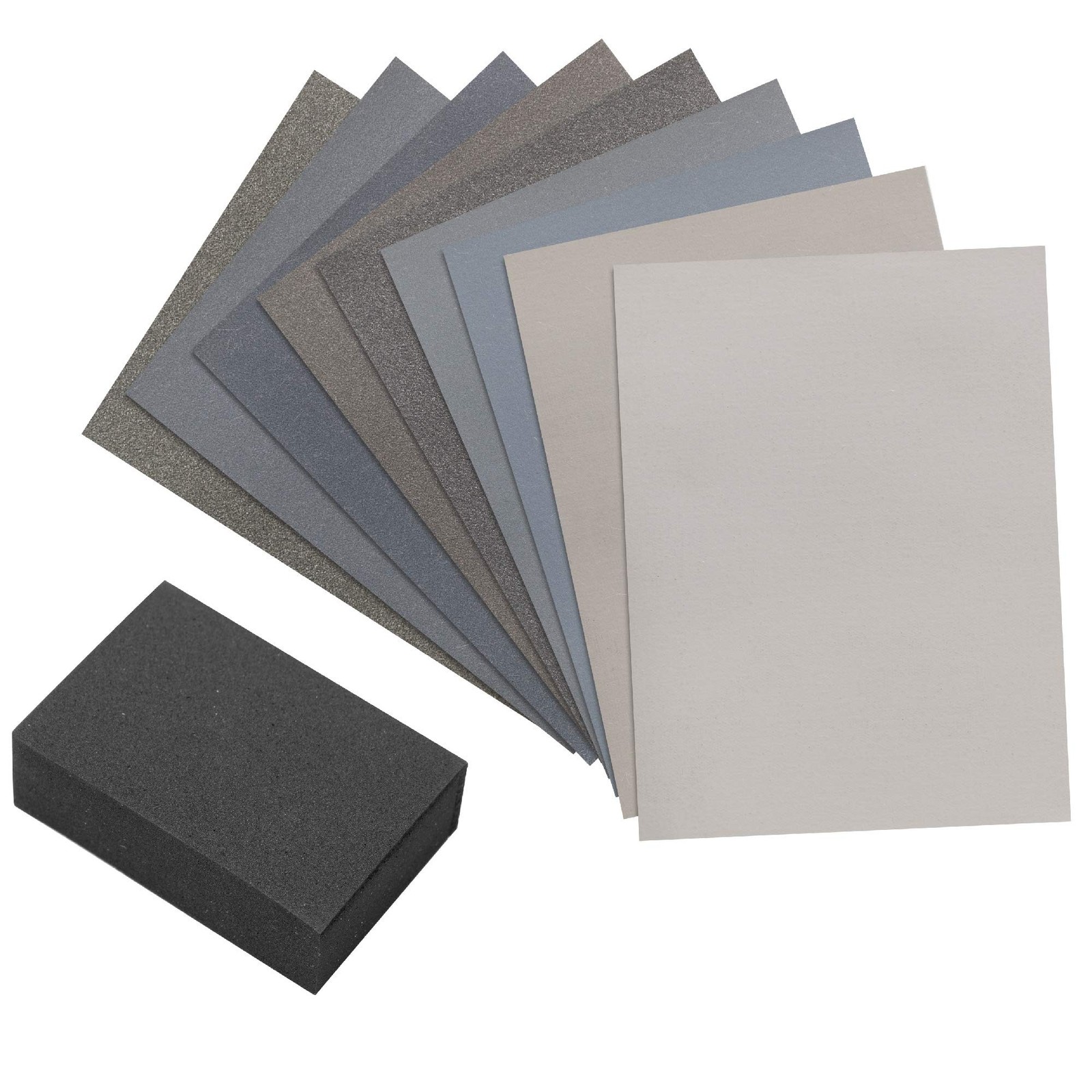 Micro-Mesh 9 Sanding Sheet Introductory Woodworkers Kit with a 2 inch by 3 in...
