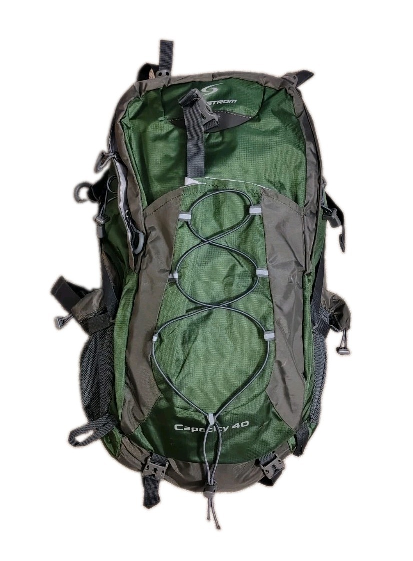 Maelstrom Hiking Backpack, 40L Waterproof Camping Daypack Green & Gray
