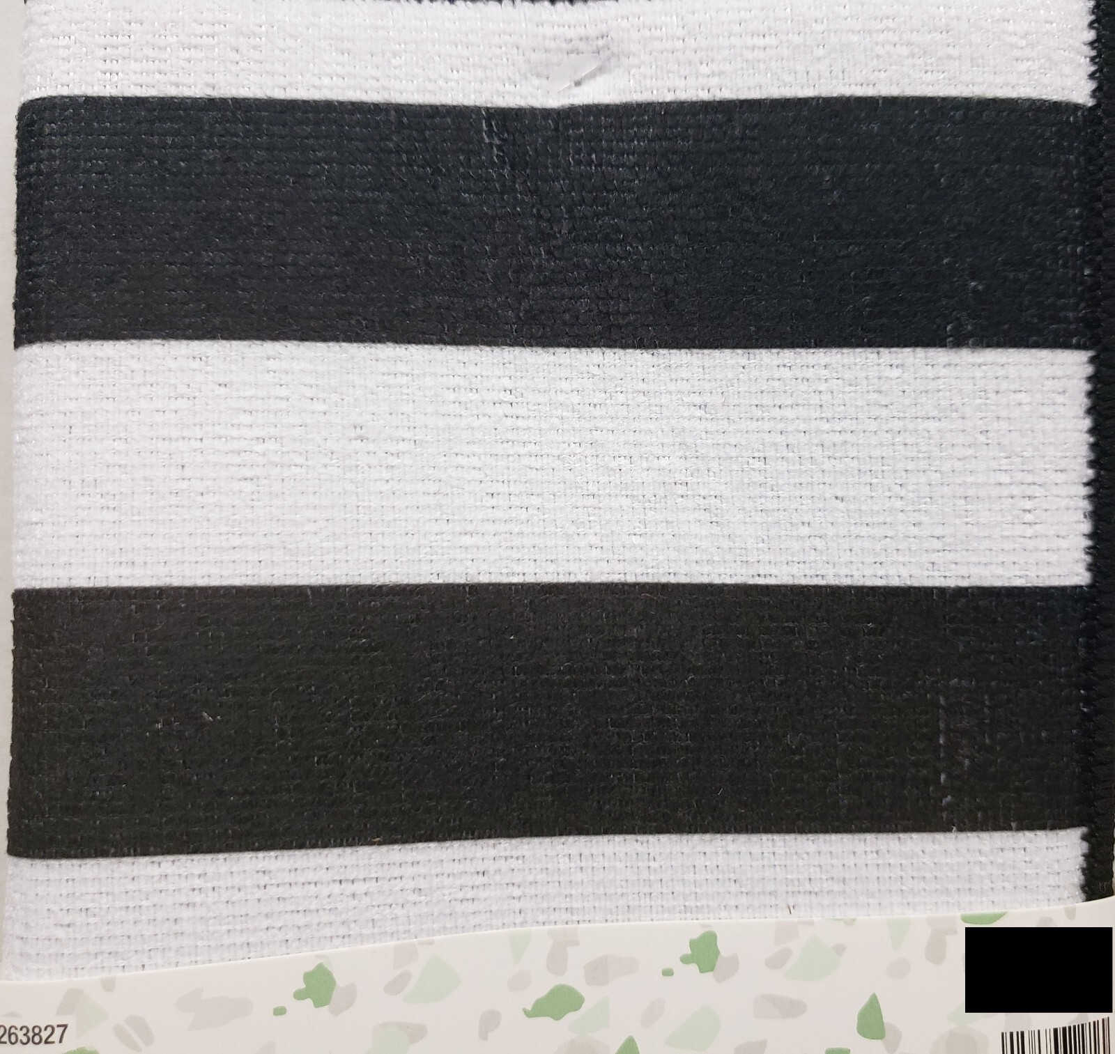 Kitchen Microfiber Drying Mat (15" x 20") BLACK & WHITE STRIPES, MI