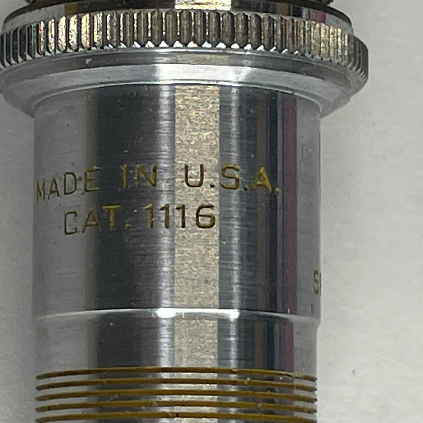 Vtg American Optical Spencer Cat. 1116 45x N.A. .66 Microscope Objective Lens