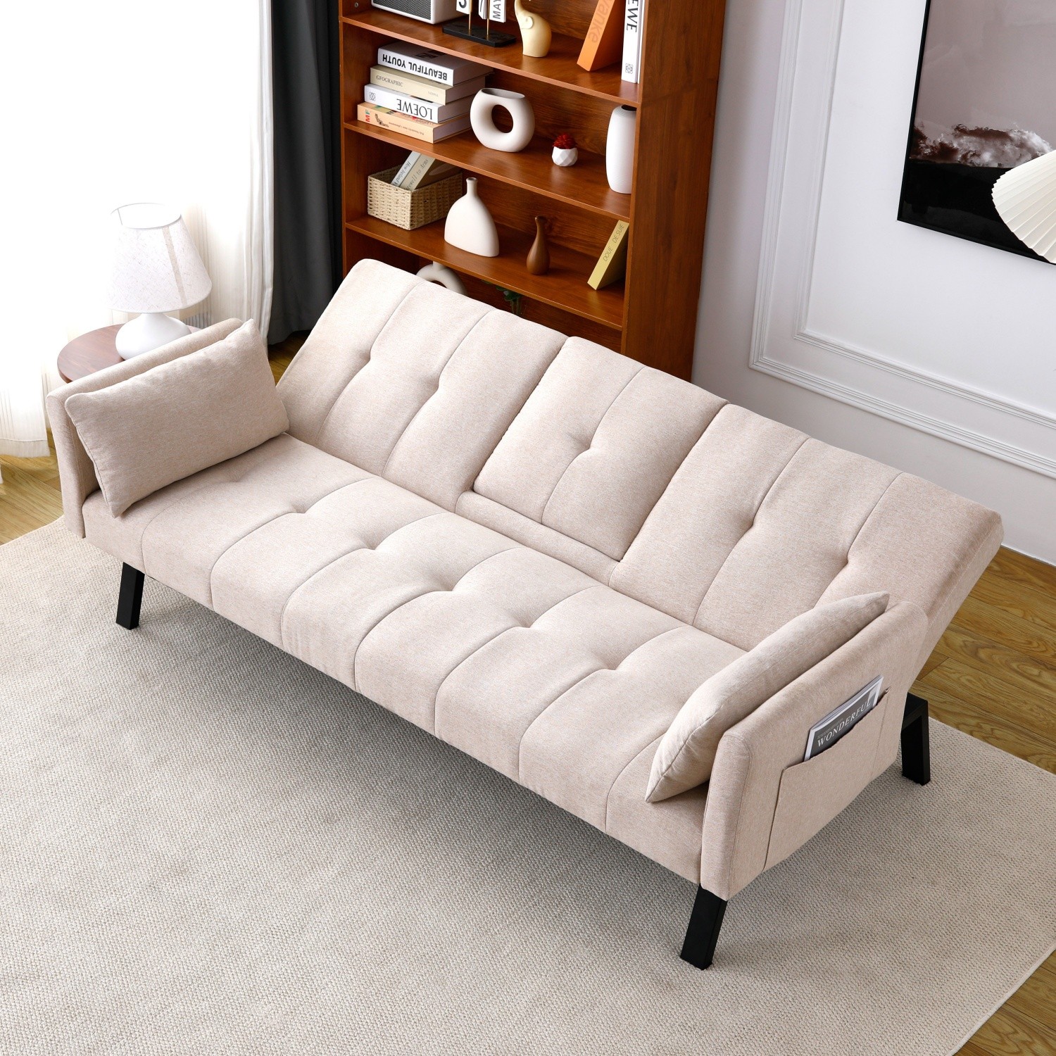 70'' Convertible Sleeper Sofa Bed Loveseat Sofa Folding Sofa Bed Lounge Chairs