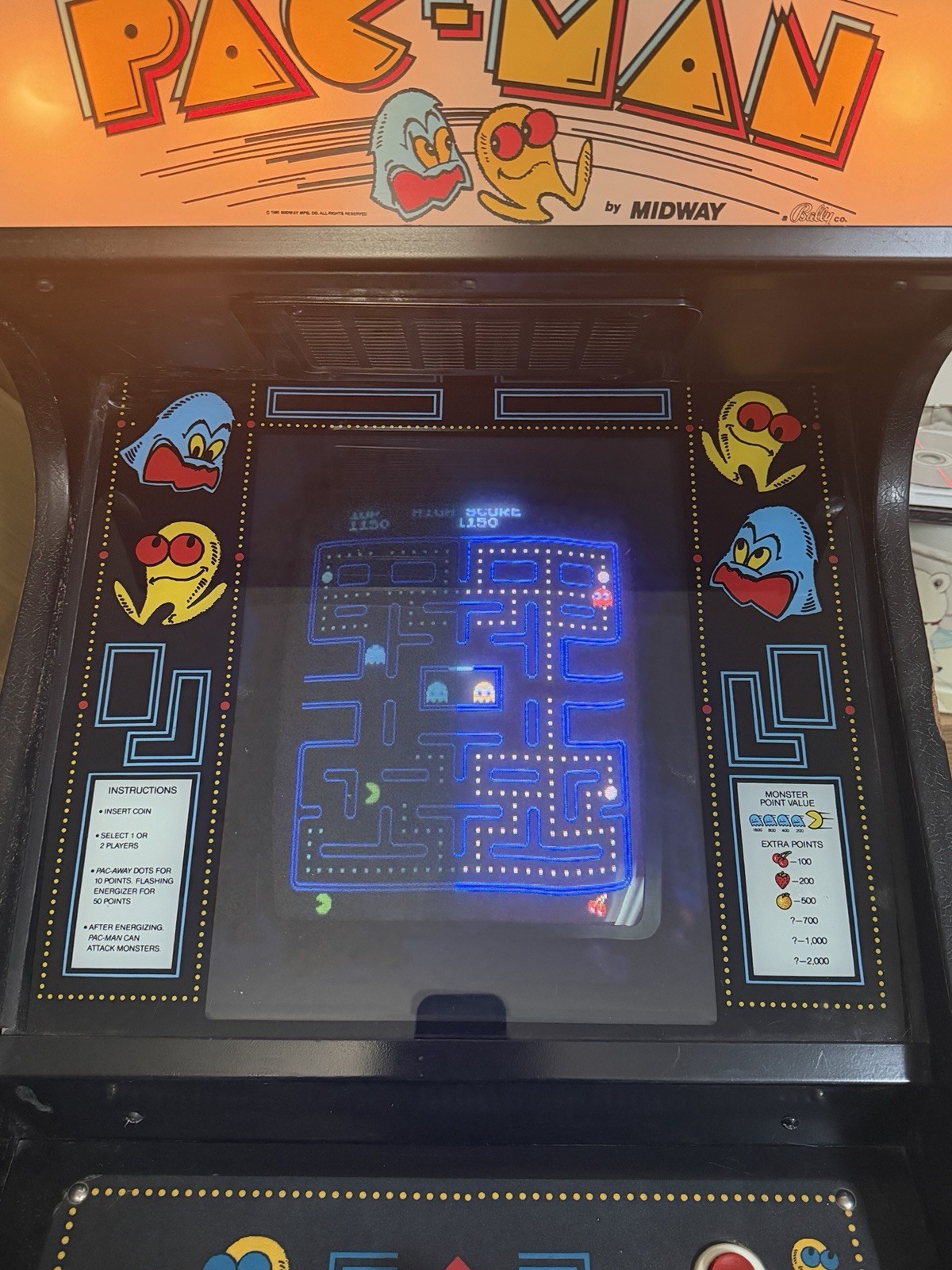 PAC-MAN CABARET “MINI” CABINET ARCADE MACHINE by MIDWAY LOCAL PICKUP ONLY