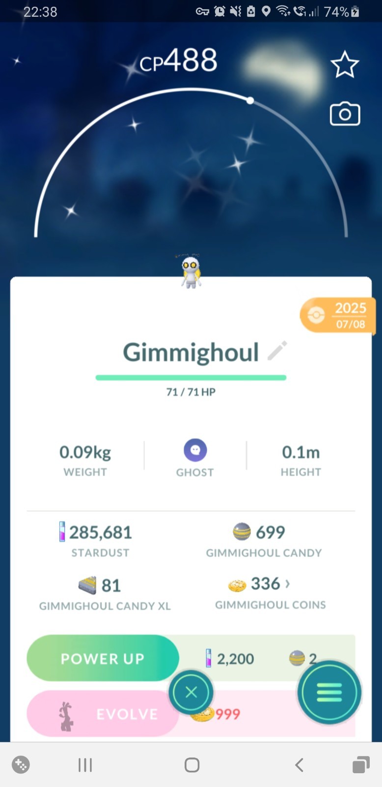 ✨Shiny Gimmighoul (Dazzling Greed Ghost) Can Evolve Pokemon GO✨ Exchange or PTC
