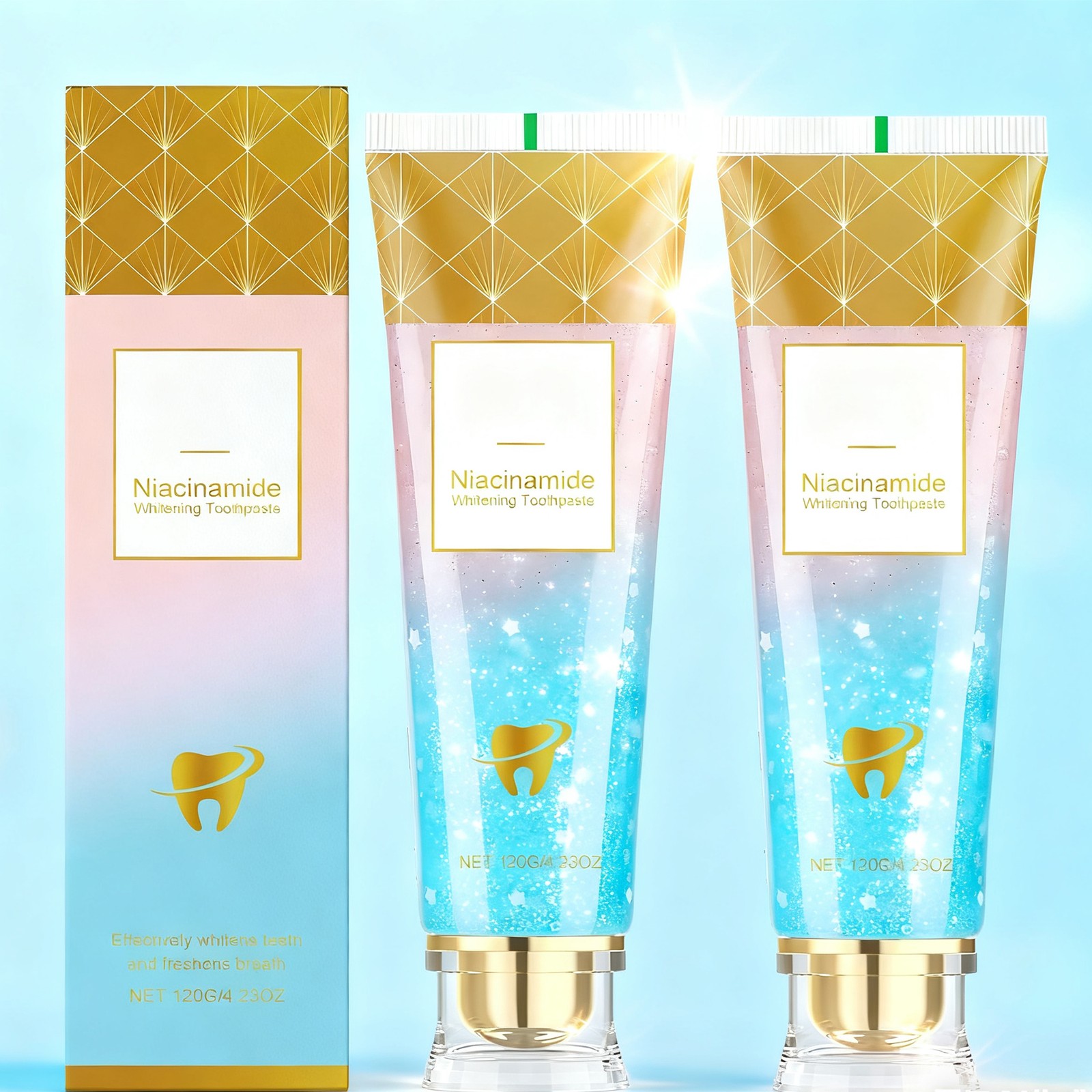 Freshens Breath Niacinamide Whitening Toothpaste Remove Teeth Stains Gentle Care