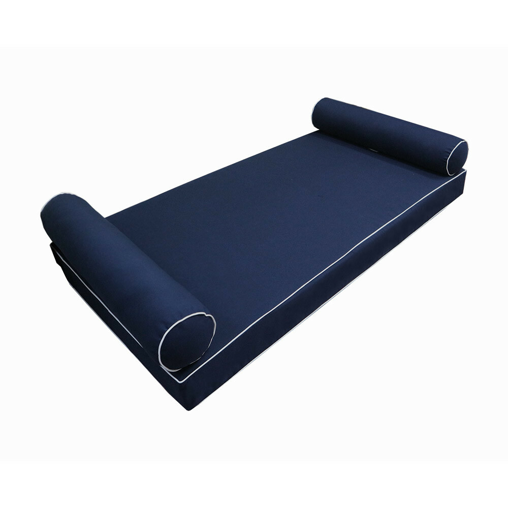 *COVER ONLY*-Style 5 Daybed Mattress Bolster Pillow Contrast PipeTrim Crib-AD101