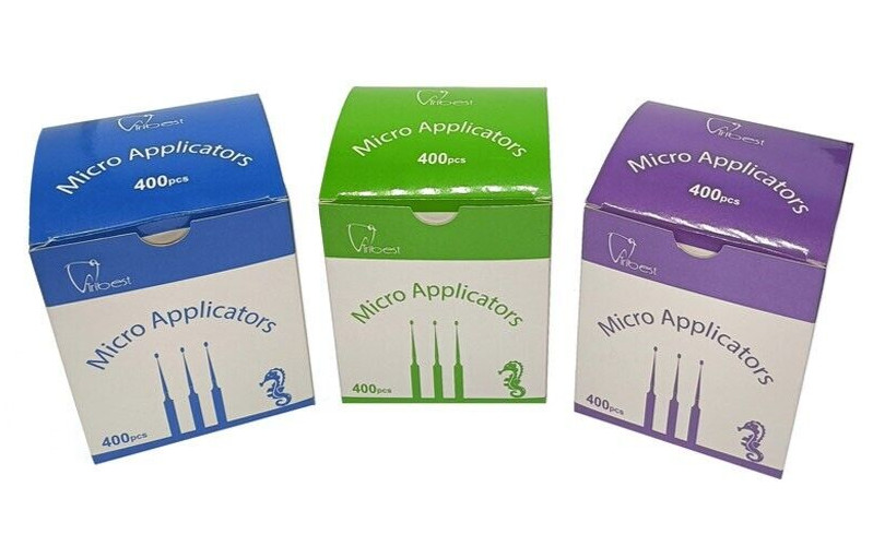 400 Micro Brushes Applicators Microbrush Dental (Regular, Fine)
