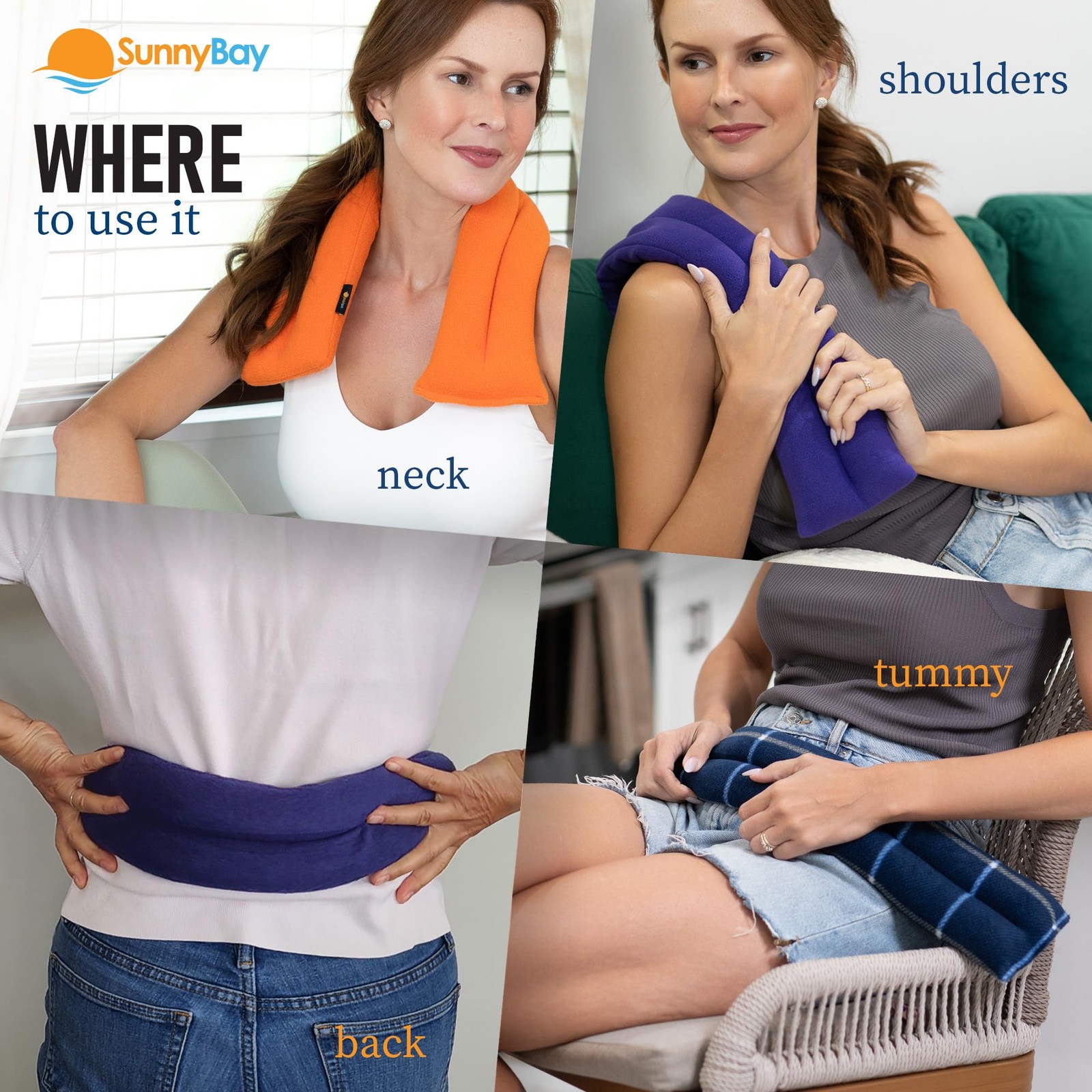 Microwavable Heating Pads, Microwavable Moist Heated Neck and Shoulder Wrap, ...