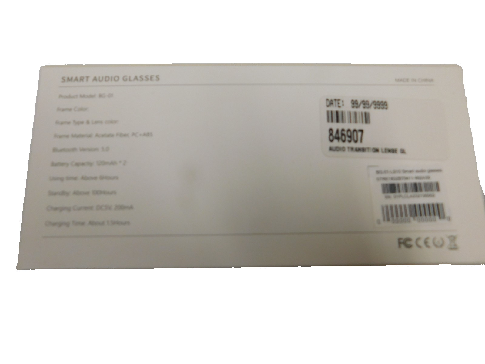 Smart Audio Glasses-BG-01-Black