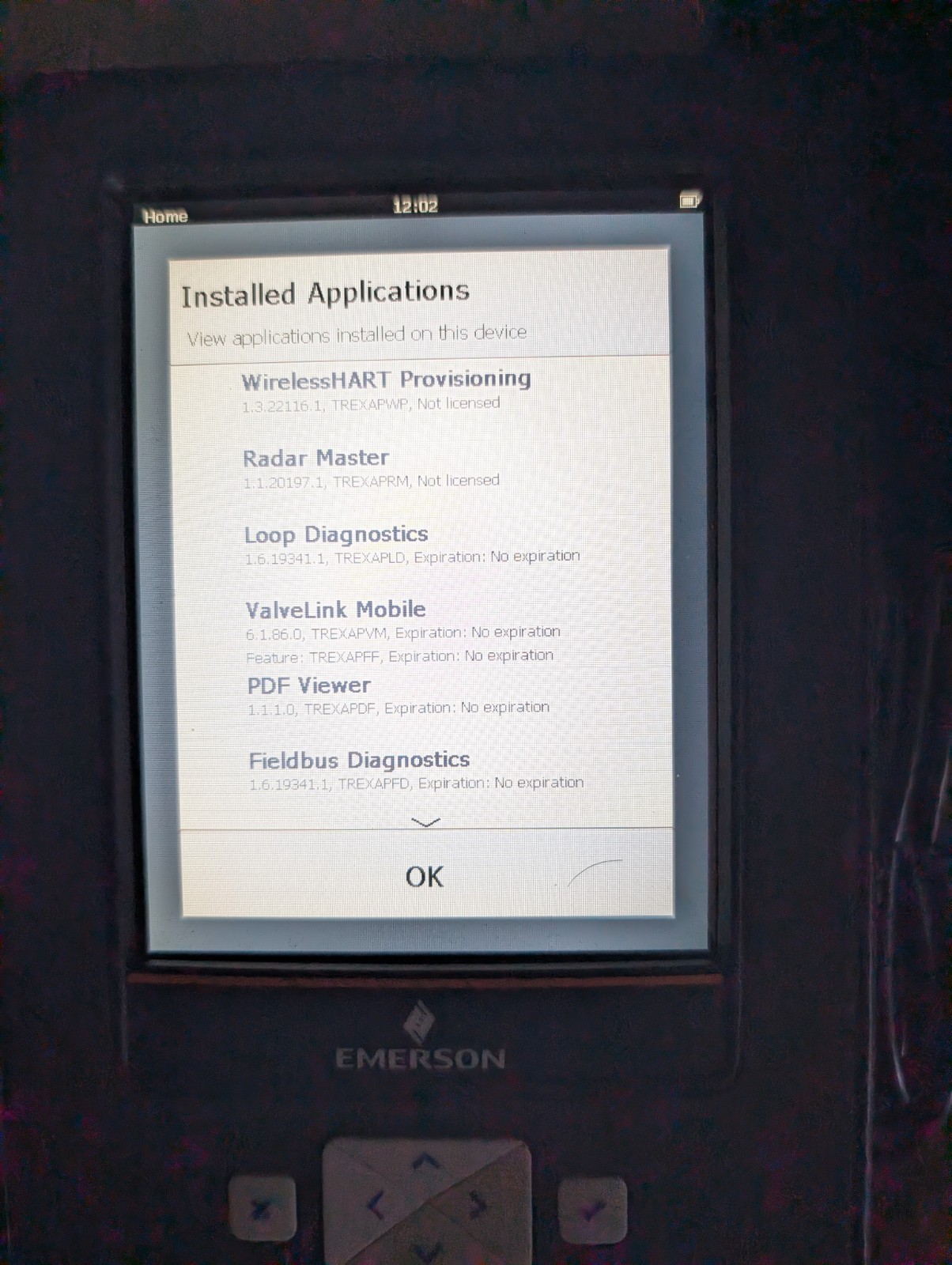 Emerson Trex Handheld Field Communicator Device