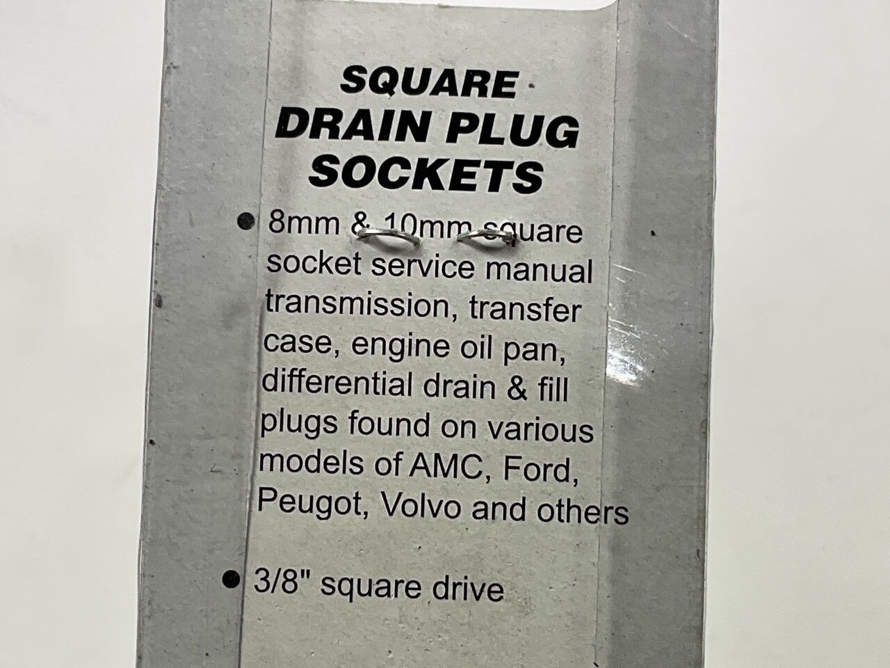 CTA 2049 3/8" Drive Drain Plug Socket Set - 8mm & 10mm