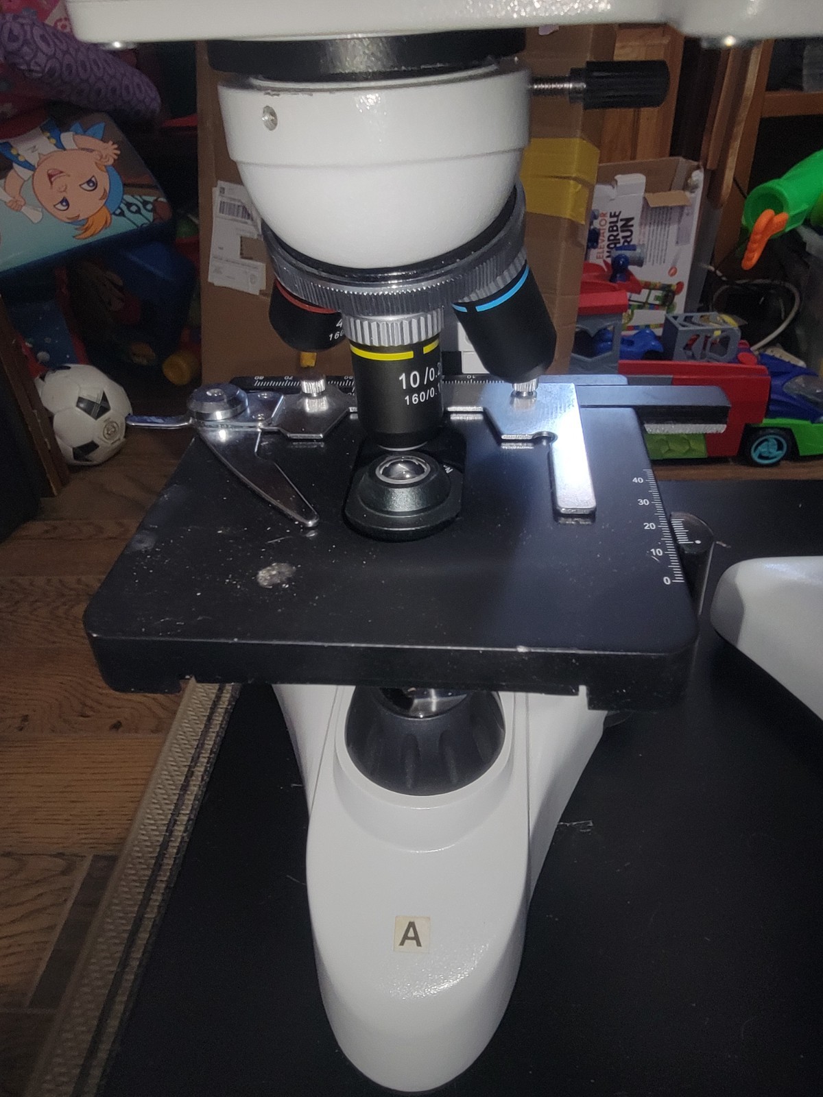 Brunel SP550 Comparison Microscope 4 Objectives 4/10/40/100x Trinocular Head
