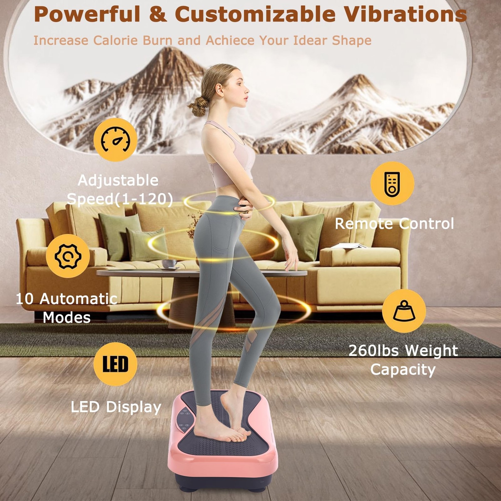 Vibration Plate Exercise Machine Vibration Platform for Weight Loss, Vibratio...