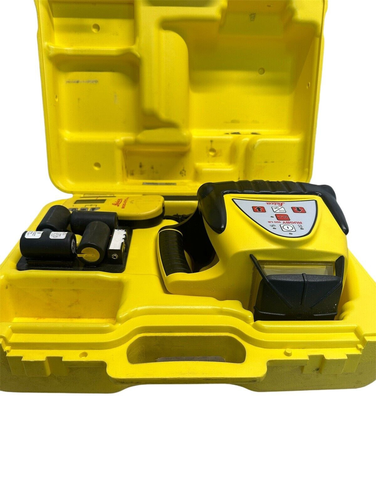 LEICA RUGBY 100LR ROTARY LASER LEVEL WITH CHECKING GRADE SYSTEM FOR SURVEYING
