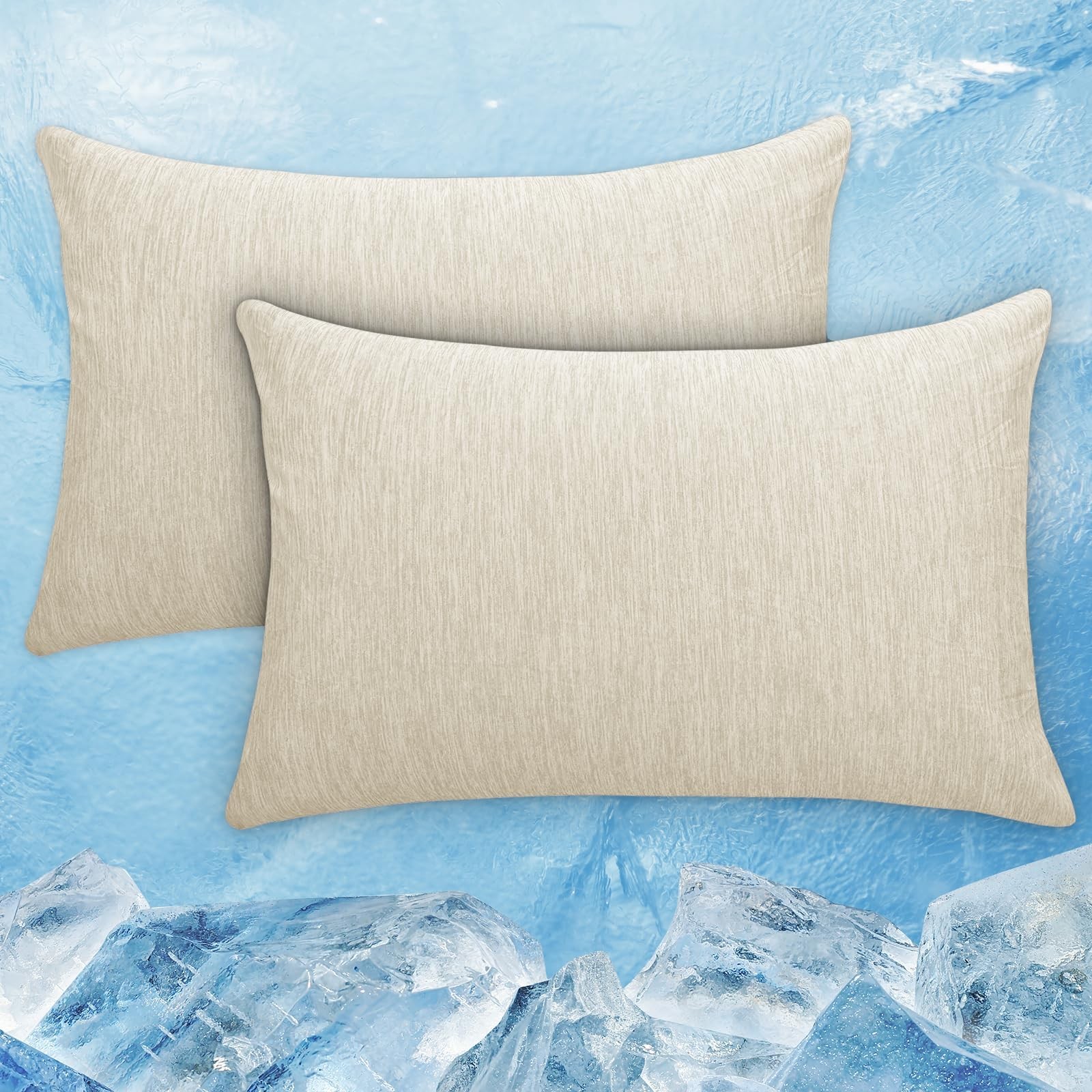 Cooling Pillow Cases Zipper Pillow Covers Q-Max 0.45 Zippered Pillowcases f...