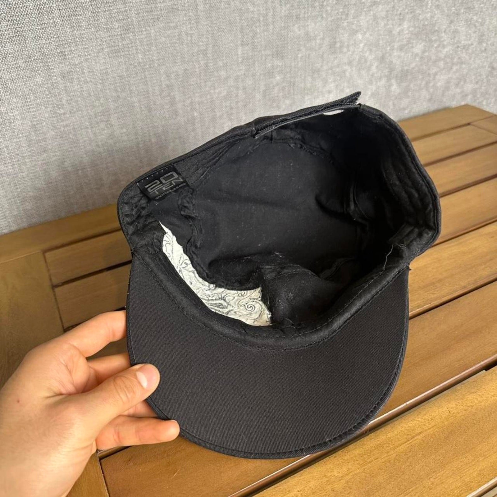 Y2K black and white cross embroidered cap