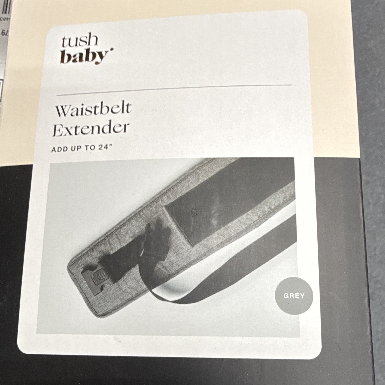 tushbaby Waistbelt Extender Adjustable Grey for Infant Toddler