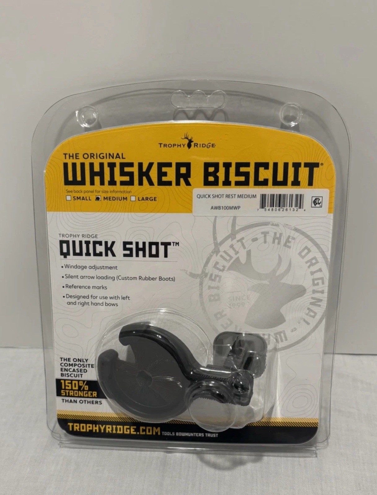 Whisker Biscuit Quick Shot MEDIUM With Bracket & Screws - Trophy Ridge #AWB100M
