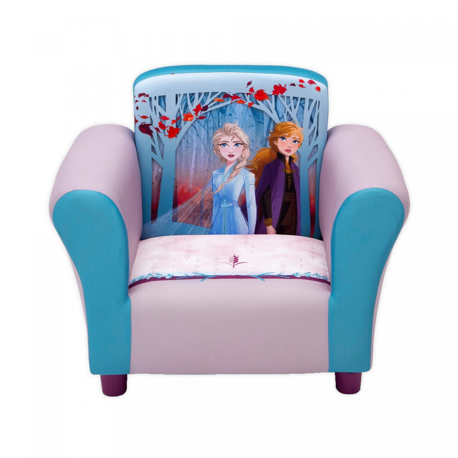 Kids Lounger Chair Frozen II Upholstered Armchair Elsa Anna Toddler Furniture