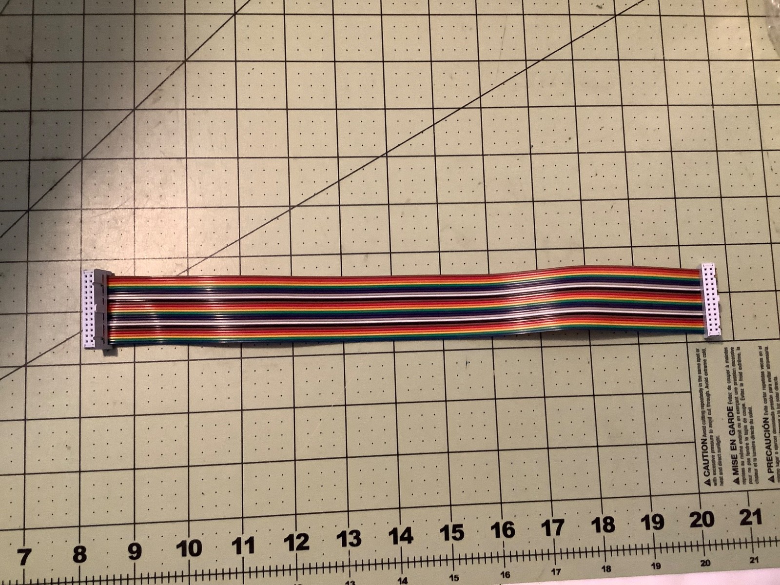 Vintage Apple IIe Computer Keyboard Ribbon Cable Rainbow White Ends FREE SHIP