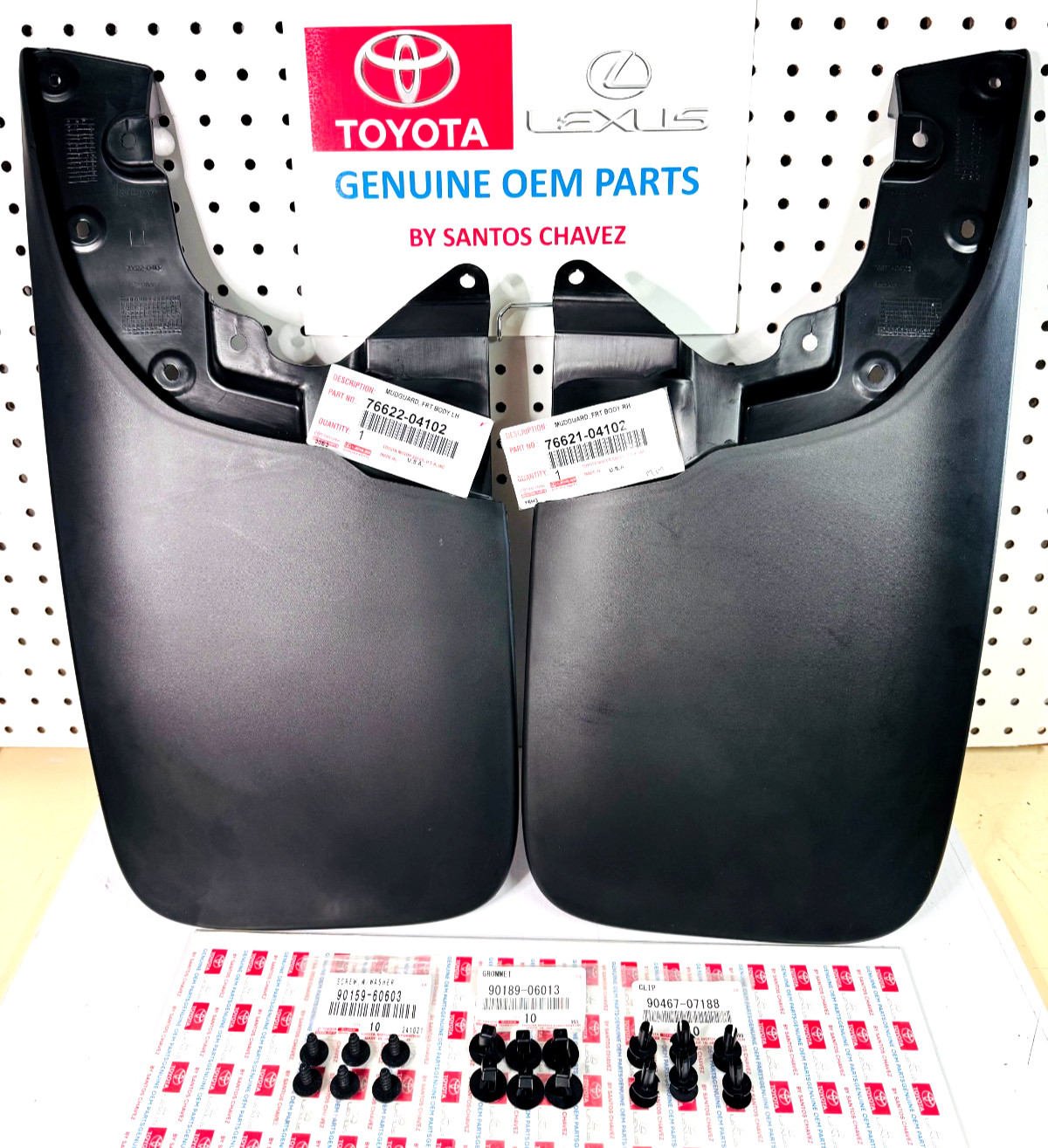 2005-2015 Tacoma Complete Front 4x4 Mud Guard Flap Kit GENUINE OEM PART