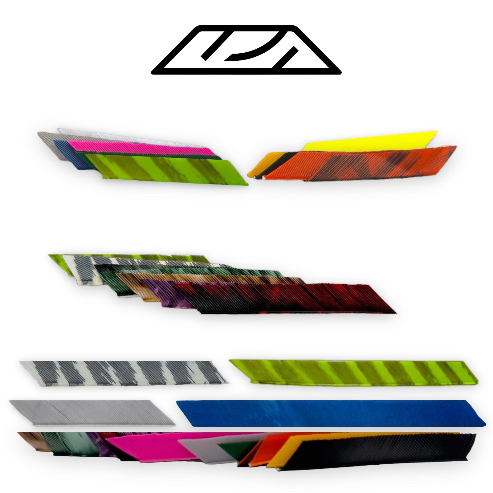 13pk Turkey Feather Fletches  "Low-Profile" (9mm) choose Length (5-11cm) + Color