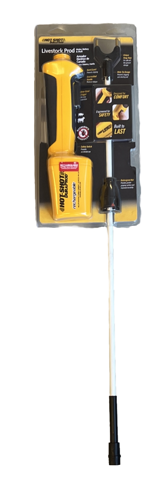 Hot-Shot DuraProd Rechargeable Shocker Prod Wand Set Cattle Swine 36 Inch Wand