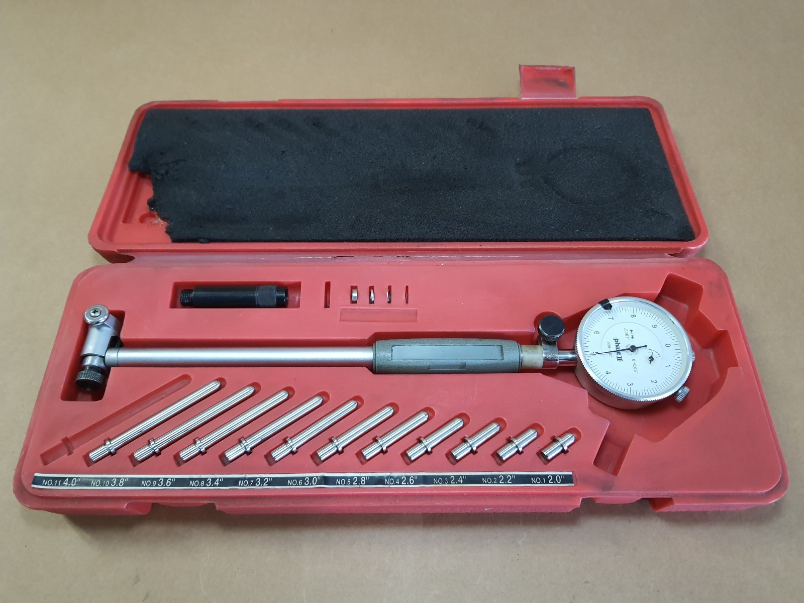 Dial Bore Gauge (2" - 5.8" Range) Equipped w/ PhaseII Indicator