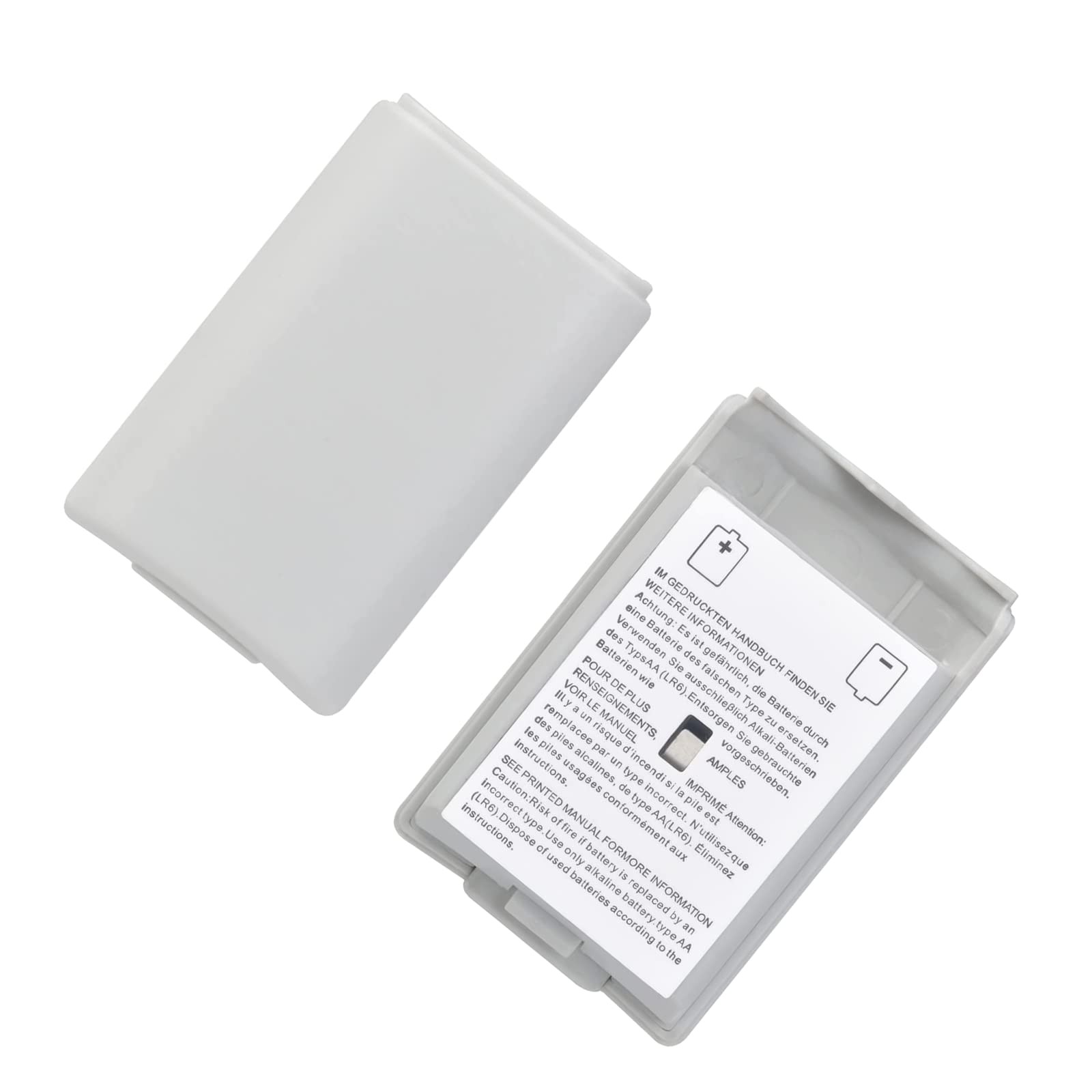 2 Pcs Battery Pack Cover for Xbox360 Wireless Controller, Black&White