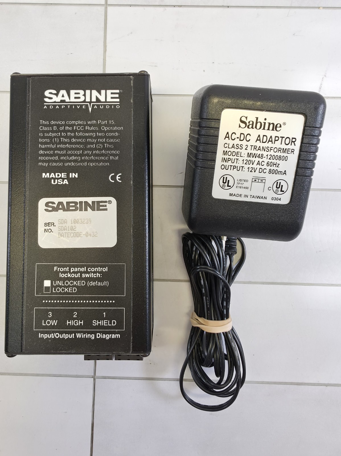 SABINE Adaptive Audio Instant Delay SDA-102 SDA102 With Power Adapter