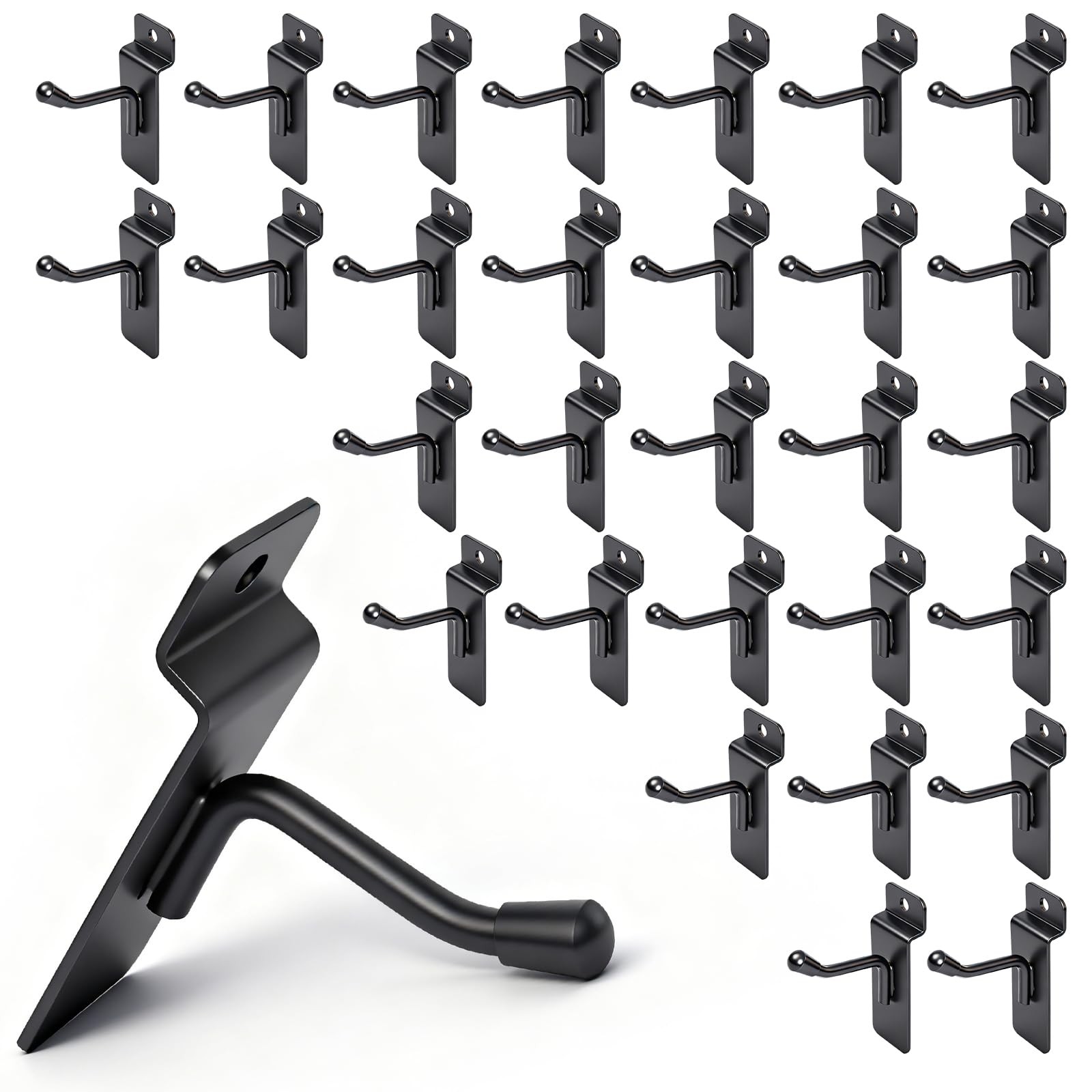 WETOECOTEC Slatwall Hooks 2.1 Inch 30 Pack
