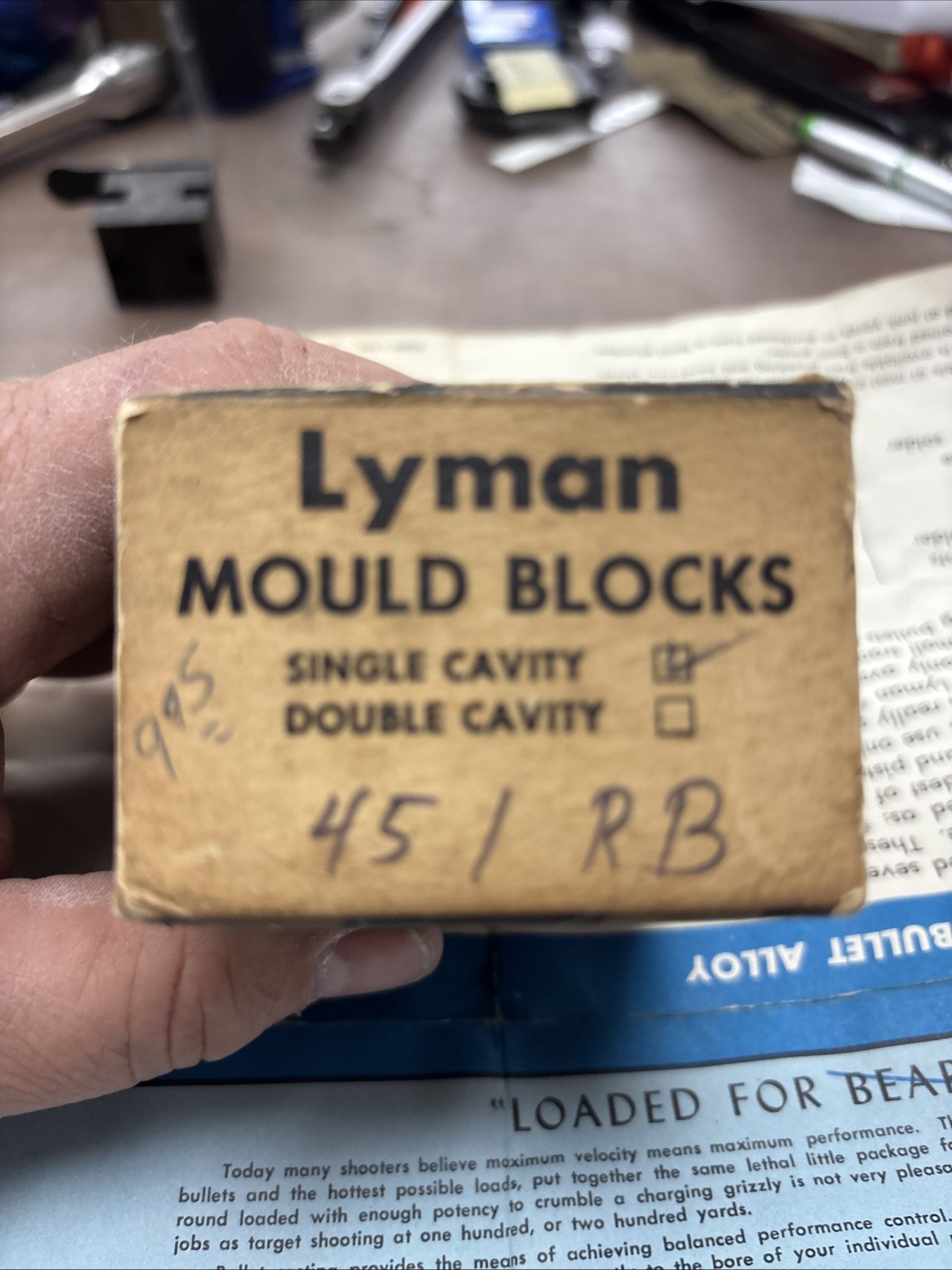 Lyman Bullet Mould Blocks Single Cavity 375/942 (B-25)