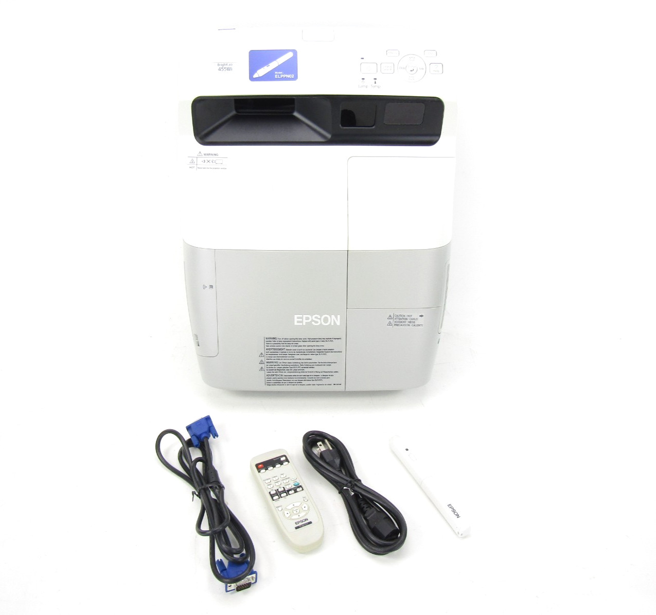 Epson BrightLink 455Wi Ultra Short-Throw 3LCD Projector-Less than 1.5K Lamp Hrs