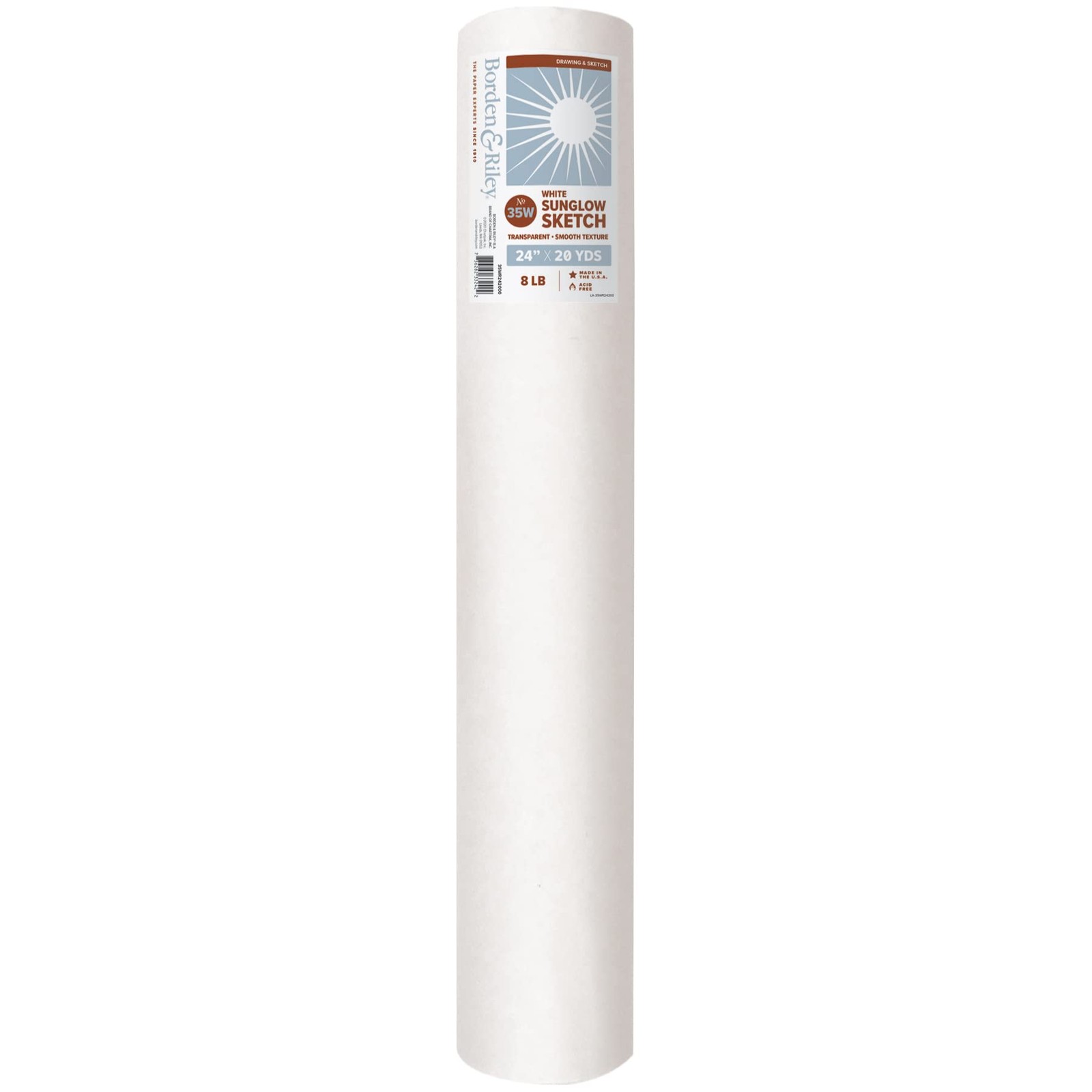 Borden & Riley Sun Glo White Thumbnail Sketch Tracing 24 inch x 20 yards